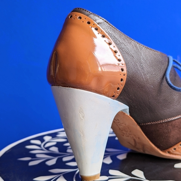 Brodawka & Friends Brown Leather and Suede Heels - Picture 7 of 8